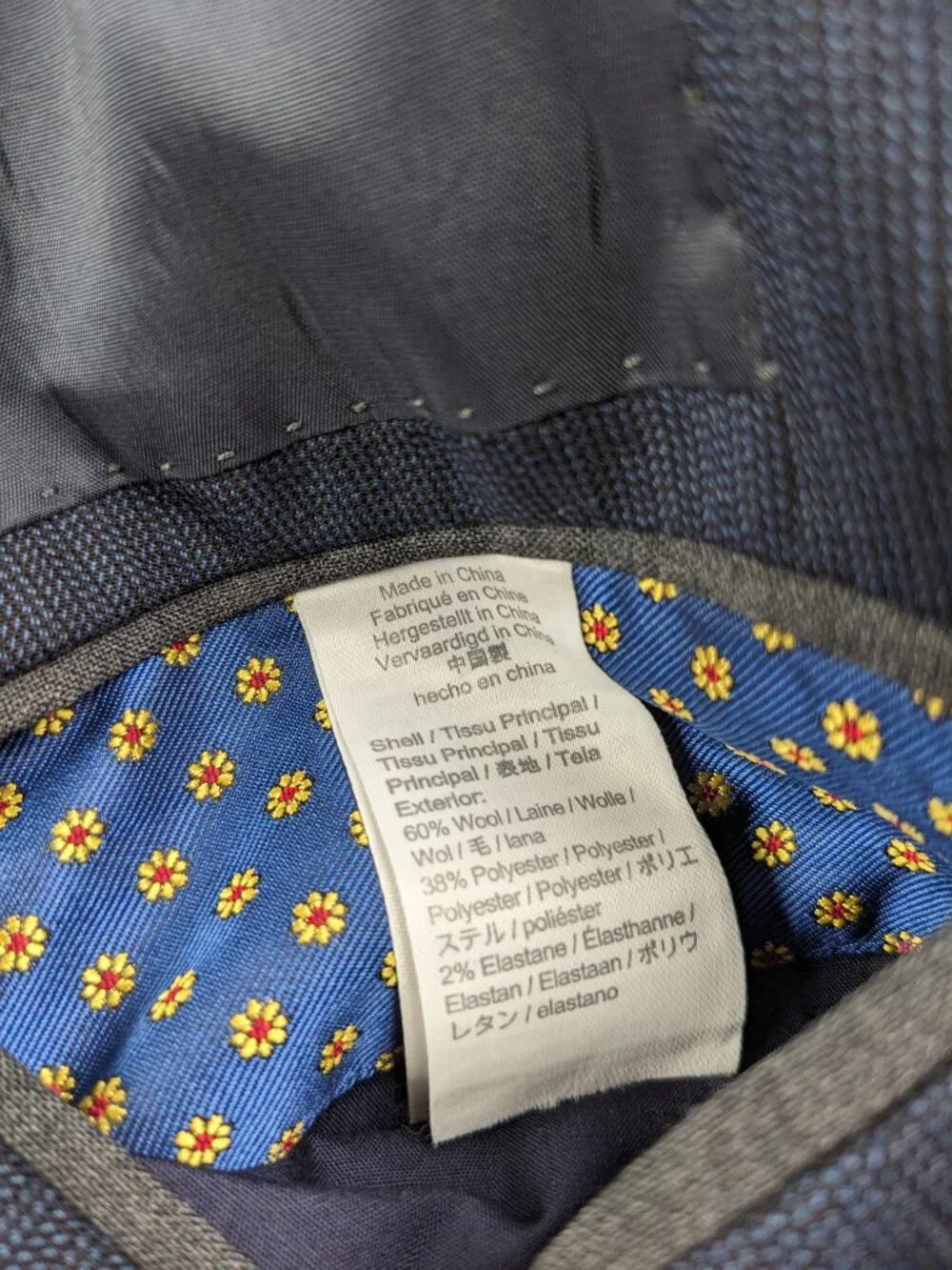 2020 J Crew Suit Ludlow 42R Slim Fit Four Season Wool Mini Herringbone 36x30